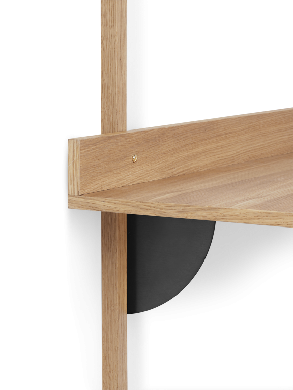 bureau sector chêne / laiton noir